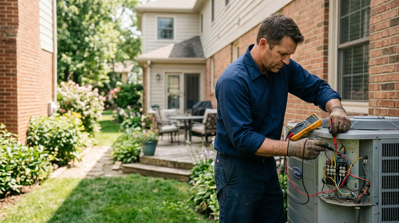 HVAC technician working near Carpentersville, IL